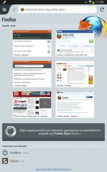 Android için Firefox Türkçe