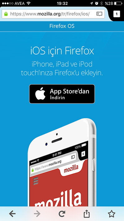 iOS için Firefox